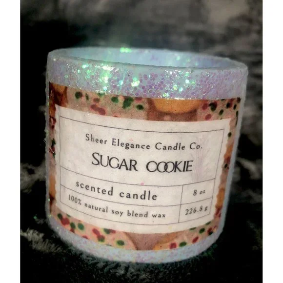 Soy Wax Candle Sugar Cookie 8 Oz Custom Hand Crafted Concrete Vessel - Picture 4 of 4